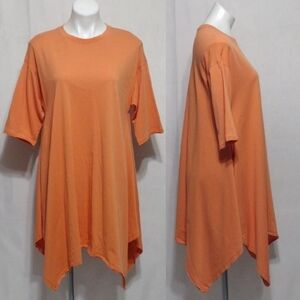 FP Beach Free People Kahana Oversized Asymmetrical Tunic Dress XS Boho Coastal